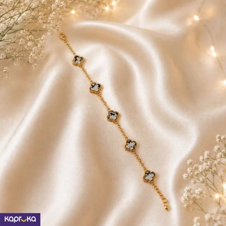 Luxury Motif Clover Gold Tone Bracelet Buy Jewellery Online for specialGifts