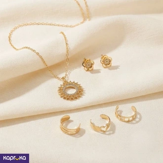 Radiant Gold Tone Elegant Jewelry Set Buy Jewellery Online for specialGifts