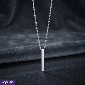 The Obsidian Bar Silver Tone Mens Luxury Pendant And Chain Buy Jewellery Online for specialGifts