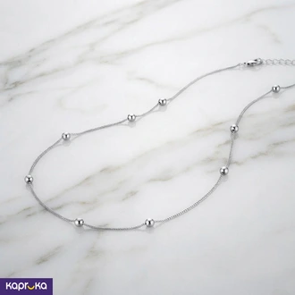 Elegant Silver Tone Beaded Chain Anklet Buy Jewellery Online for specialGifts
