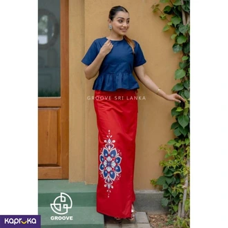 Flora Crimson Traditional Ladies Lungi Buy Clothing and Fashion Online for specialGifts