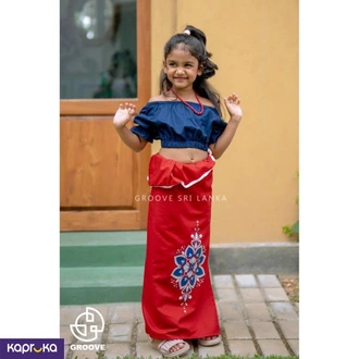 Flora Crimson Traditional Kids Lungi Buy Groove Sri Lanka Online for CLOTHING