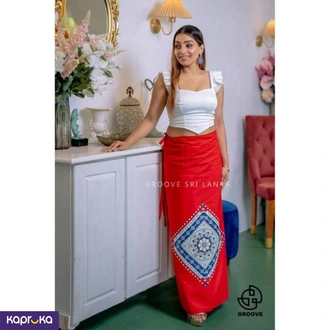 Diamond Red Traditional Ladies Lungi Buy Clothing and Fashion Online for specialGifts