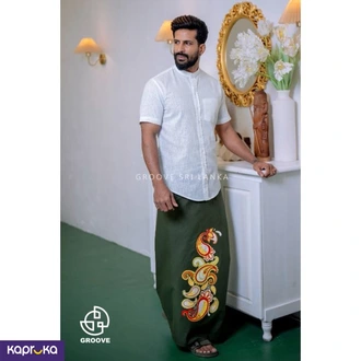 Petals Green Traditional Gents Sarong Buy Clothing and Fashion Online for specialGifts