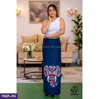 Elegant Elephant Motif Blue Ladies Lungi Buy Clothing and Fashion Online for specialGifts