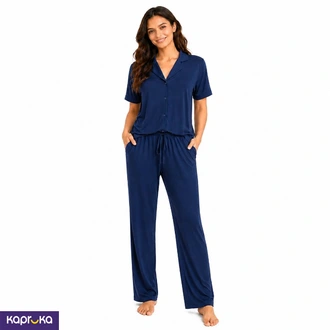 Adalyn Classic Long Pj Set In Navy  Online for none