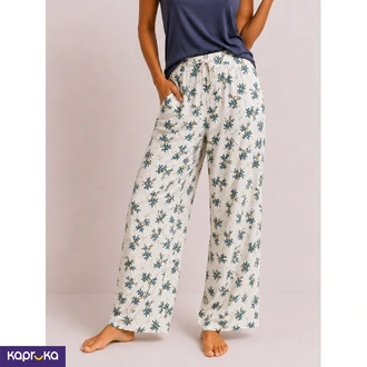 Amara Wide Leg Long Pant In Blue Floral  Online for none