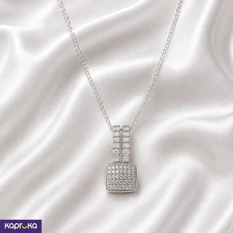 925 Silver Pendant And Chain With Cubic Zirconia Buy Jewellery Online for specialGifts