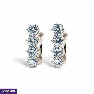 Blue Topaz Huggies Earring Buy SIHINA Online for JEWELRY/WATCHES