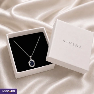 Blue Stone Pendent With Necklace Buy Jewellery Online for specialGifts