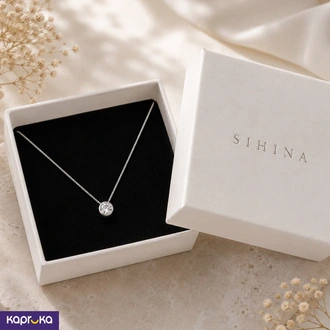White Topaz Pendant With Necklace Buy Jewellery Online for specialGifts
