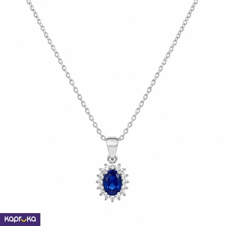 Blue Stone Pendant With Necklace Buy Jewellery Online for specialGifts
