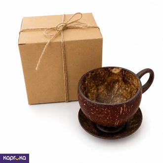 Hand Crafted Coconut Shell Cup And Saucer  Online for none