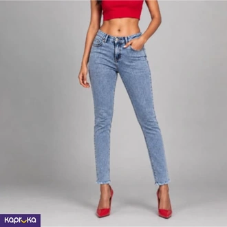 Low Waist Pencil Cut Acid Wash Stretch Denim Jeans  Online for none