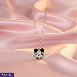 Mickey Mouse Pendant Necklace - Sky Blue Enamel, Sri Lanka - pl  Online for none