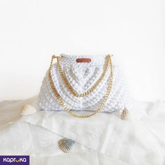 Handcrafted Crochet Daisy Shoulder Bag Pearl White Buy Fashion | Handbags | Shoes | Wallets and More at Kapruka Online for specialGifts