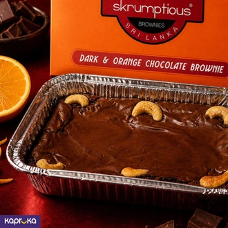 Dark n Orange Chocolate Brownie - Skrumptious Sri Lanka  Online for none