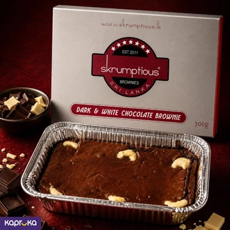 Dark n White Chocolate Brownie 300g - Skrumptious Sri Lanka  Online for none