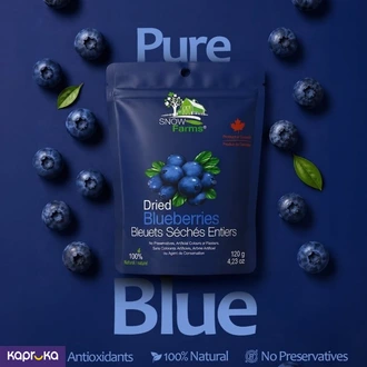 Snow Farms Whole Dried Blueberries  Premium Canadian Berries 120g Buy Global Harvest Pvt Ltd Online for Fruits