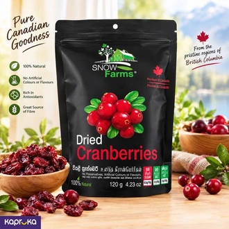 Snow Farms Whole Dried Cranberries 120g Buy Global Harvest Pvt Ltd Online for partnercentral
