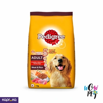 Pedigree Adult Meat And Rice Dog Food 1kg  Buy pet Online for specialGifts