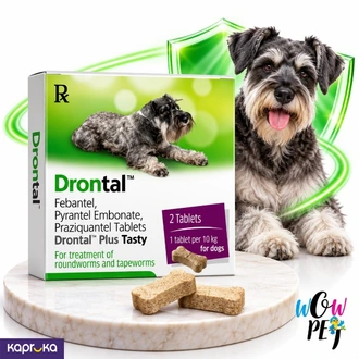 Drontal Plus Tasty 2 Tablets for Dogs   Buy pet Online for specialGifts