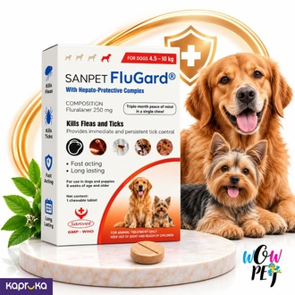 SANPET FluGard Flea Tick Protection for Dogs 4.510 kg  Buy pet Online for specialGifts