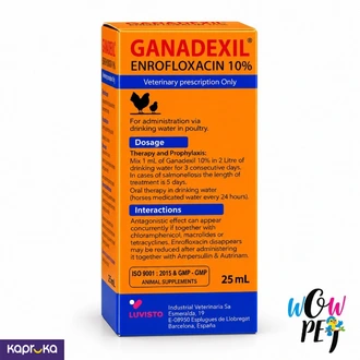 Ganadexil Enrofloxacin 10 Veterinary Oral Solution for Poultry 25 mL Buy pet Online for specialGifts