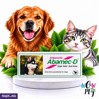 AbamecD Antiparasitic Tablet Dual Action for Dogs  4 Tablets Buy pet Online for specialGifts