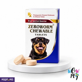 ZEROWORM Chewable Tablets Broad Spectrum Dewormer for Dogs  1 Tablet  Buy pet Online for specialGifts