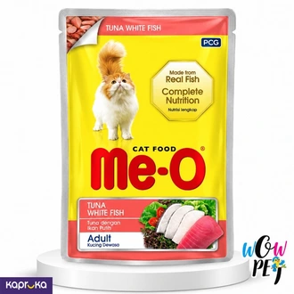 Me-O Tuna With White Fish Adult Cat Food Pouch 80g  Online for none