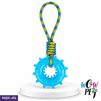 Cotton Rope with Hard Donut Toy for Dogs - Chew n Tug  Online for none