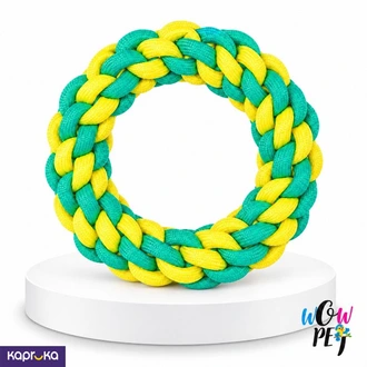 Braided Rope Ring Dog Toy - Green n Yellow Chew Toy Sri Lanka  Online for none