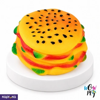 Rubber Burger Shape Large Toy For Dogs  Online for none