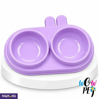 Plastic Double Pet Bowl For Dogs  Online for none