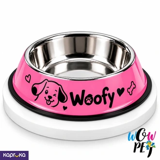 Steel Printed Feeding Bowl 26Cm for Dogs  Buy pet Online for specialGifts