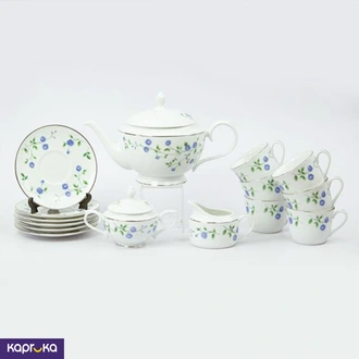 Blue Rose 17 Pieces Tea Set  Online for none