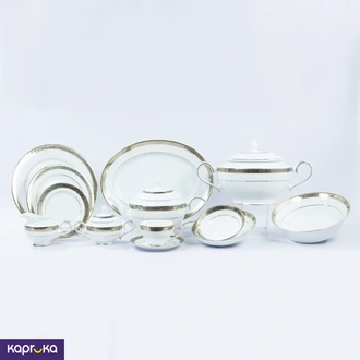Golden Platinum 93 Pieces Dinner Set  Online for none