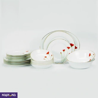 Red Flower 21 Pieces Dinner Set  Online for none