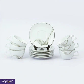 Fancy Wave Platinum 12 Pieces Tea Set  Online for none