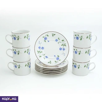 Blue Rose 12 Pieces Tea Set  Online for none