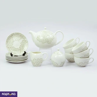 Green Leaf 17 Pieces Tea Set  Online for none