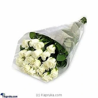 20 White Roses Bunch Buy India Online for specialGifts