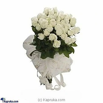 Bunch Of 30 White Roses Buy India Online for specialGifts