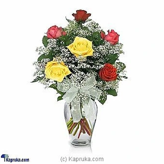 Half Dozen Mixed Long Stem Roses Buy Canada Online for specialGifts