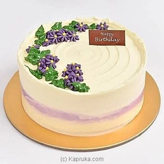 Purple Aster Flowers Chocolate Cake 500g Buy uae Online for specialGifts