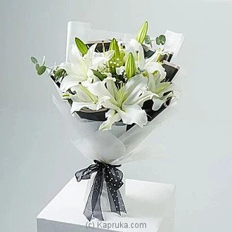 Charming White Lilies Bouquet Standard Buy uae Online for specialGifts