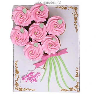 Divine Mother`s Day Cup Cakes (7pcs) Buy Cake Delivery Online for specialGifts