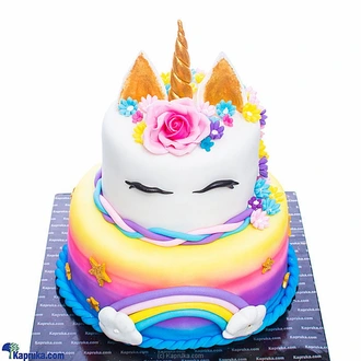 Rainbow Unicorn Ribbon Cake  Online for none