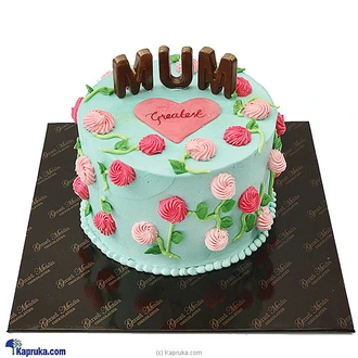 Greatest Mum Mother`s Day Ribbon Cake (GMC) Buy Cake Delivery Online for specialGifts